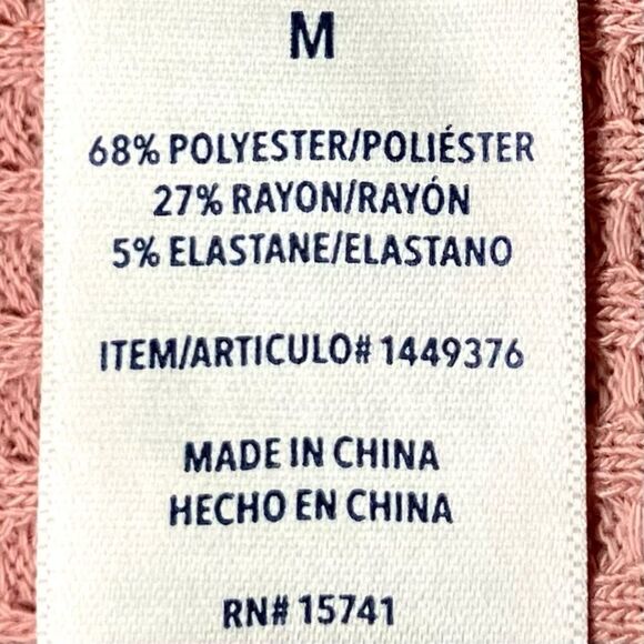 Splendid So Soft Waffle Knit Top in Dusty Pink Women’s M - Picture 8 of 9